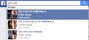 Facebook Solo Ads Groups